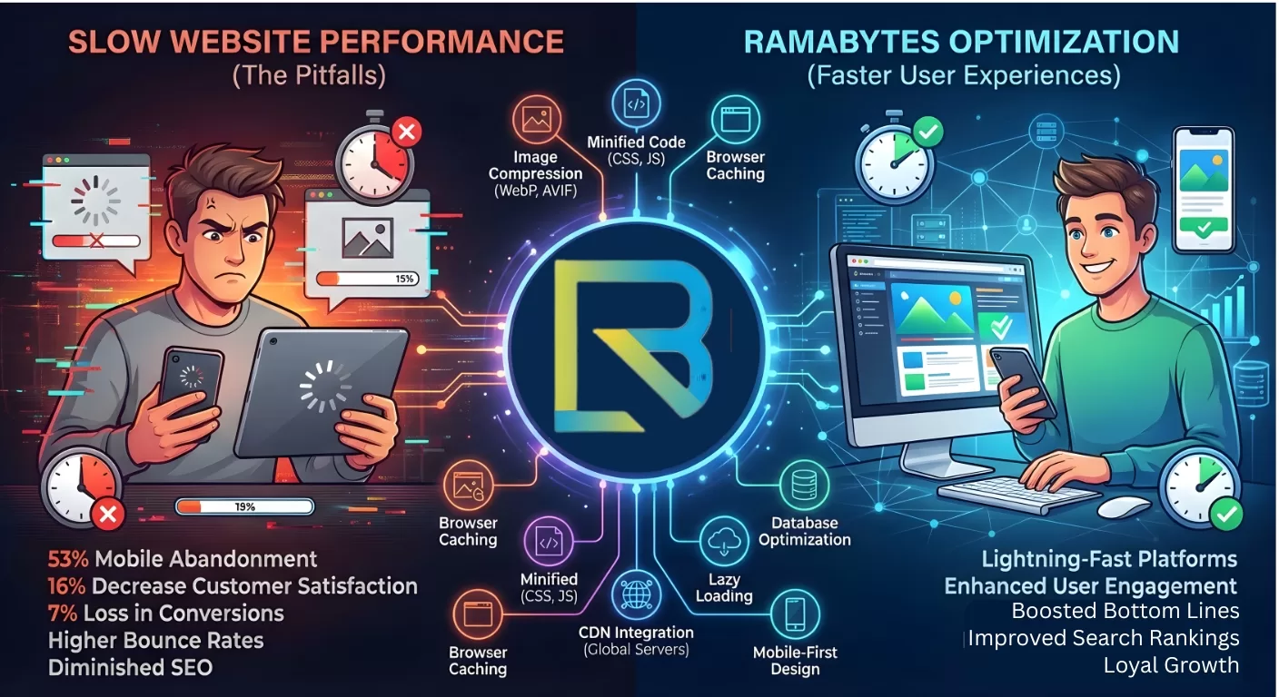 Slow Website Loading Times: How RamaBytes Optimizes Performance for Faster User Experiences